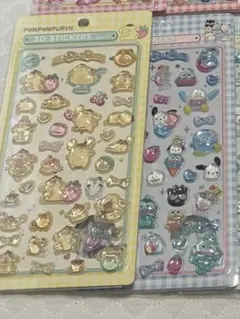 ※台紙なし※サンリオ 2枚セット ボンボンドロップシール ぷっくりシール