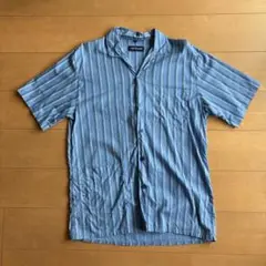 ヴィンテージシャツ 半袖 開襟シャツ ブルー