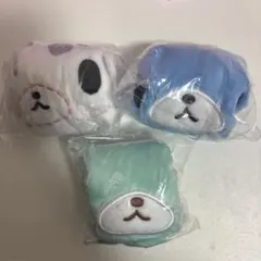 シュガーバニーズ　ふわふわ巾着2　あおうさ　ぶちうさ　ミントうさ 3個セット
