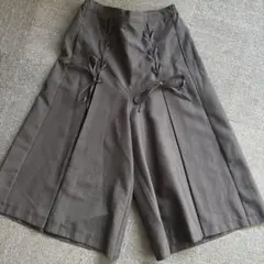 261 リボン付きワイドパンツ アズノゥアズピンキー 黒