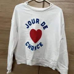 Okaidi 白色トレーナー 116cm