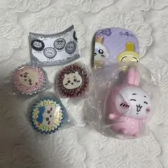 【匿名配送】4点セット　ちいかわ　手作りおやつチャーム　ソフビフィギュア　ガチャ