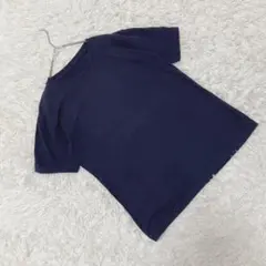 【ユニクロ】 (S) 半袖クルーネックTシャツ カットソー 無地 シンプル 紺