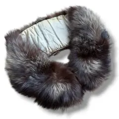 訳あり シルバーフォックス リアルファー 本毛皮 マフラー ショール 成人式