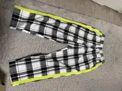 キッズ チェック柄 ロングパンツ ブラック・ホワイト