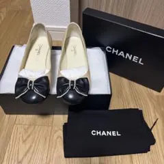 Coco29様 CHANEL バレエシューズ バレリーナ 38C 24cm - メルカリ