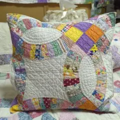 稀少】アメリカンアンティークキルト⭐︎ダブルウエディング 約224×166cm