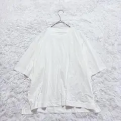 無印 MUJI クルーネック半袖Tシャツ L 大きめ 無地 シンプル 夏 綿混