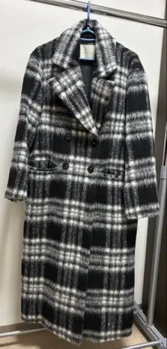 Andemiu チェック柄ロングコート