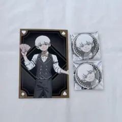 Dr.STONE 西園寺羽京 カジノディーラー 缶バッジ ポストカード