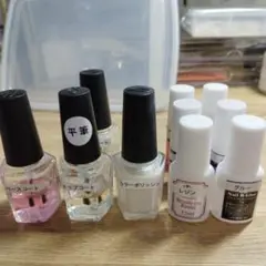 ネイル検定 ベースコートトップコートカラーポリッシュ　パールホワイトレジングルー