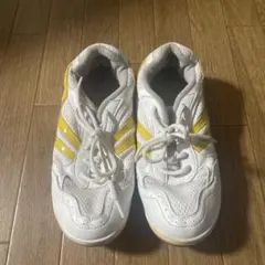 体育館シューズ ホワイト イエロー 23.5cm