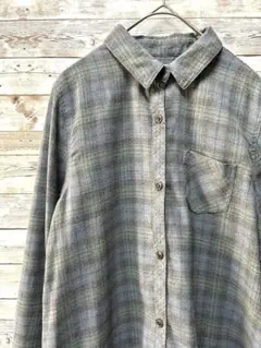 アースミュージックアンドエコロジー ロング チェック柄 シャツワンピース Ｆ