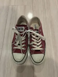 CONVERSE レッド ローカットスニーカー