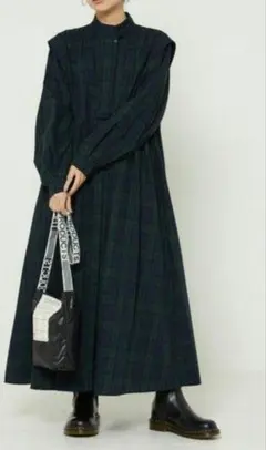 ☆FREAK'S STORE☆ブラックウォッチチェックシャツワンピース☆美品☆