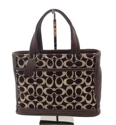 COACH コーチ 6167 ハンプトンズ シグネチャー ランチトート ブラウン