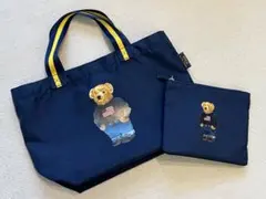 ポロ ラルフローレン ポロベア トートバッグ エコバッグ ポーチ付き ネイビー