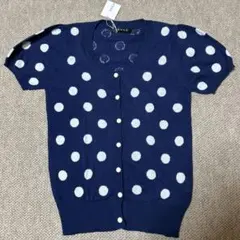 未使用！INGNIドット柄半袖カーデガン
