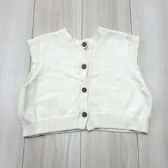 ベスト 白 95cm シンプル 2way
