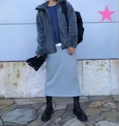 UNIQLO 裏起毛 スウェットタイトスカート グレー Ｓ