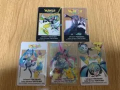 ポケモン 初音ミク ららぽーと クリアカード 全5種 ポケミク