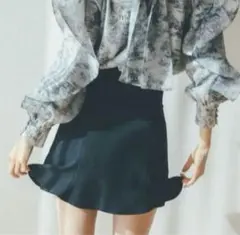 snidel スナイデル フレアミニスカショーパン 1サイズ　ブラック