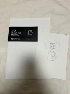 パターンレーベル　pm01 Men’s T-shirt M サイズ　型紙