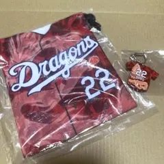 ドラゴンズガチャ 昇竜 きんちゃく キーホルダーセット　22 大野雄大