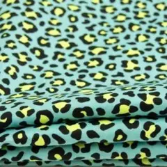 ネオンキャンディーレオパード ヒョウ柄 アクア 蛍光 イエロー 50cm
