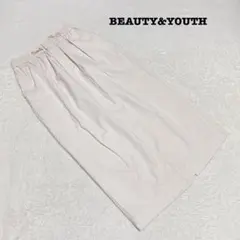 EK4153【ビューティーアンドユース】ロングスカート【S】ドロスト スリット