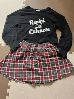 レピピアルマリオ　裏起毛トレーナー スカート 2点セット