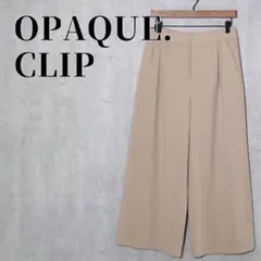 オペークドットクリップ　タック　ワイドパンツ　ハイウエスト　サイズL　ワールド