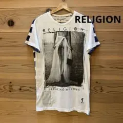 【新品未着用】RELIGION プリント半袖Tシャツ メンズ Mサイズ⑫のサムネイル