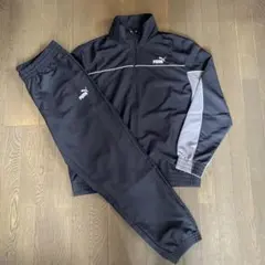PUMA ジャージ上下セット 黒/グレー