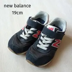 19cm☆new balance ニューバランス ジュニア 373 ネイビー