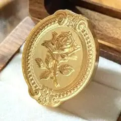 シーリングスタンプ　ヘッド　薔薇　バラ　アンティーク　ワックスのおまけ付き