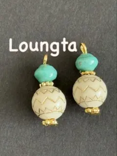 5点で450円引き ハンドメイドピアス 樹脂ピアス チェコビーズピアス