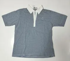 【夏物セール】courrèges ストライプ ポロシャツ Mサイズ
