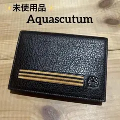 【未使用】Aquascutum 名刺入れ カードケース レザー ダークブラウンのサムネイル