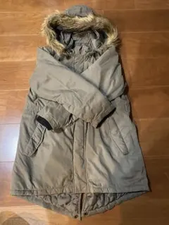 BRANSHES フード付きカーキダウンコート　140cm ユニセックス匿名配送