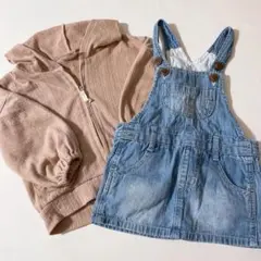 女の子　80 パーカー　ジャンパースカート　まとめ売り