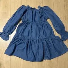 Repipi armario デニムブルー ワンピース　リボン 150