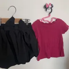 プティマイン　H&M Tシャツ　ショートスカート　セットアップ