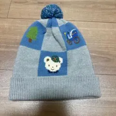 美品　ファミリア　familiar ニット 帽子　53-55 試着のみ　現行品 美品 ファミリア familiar ニット 帽子 53-55 試着のみ 現行品