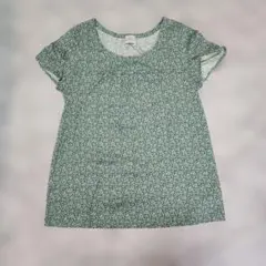 J.PRESS 花柄 半袖Tシャツ 緑 ジェイ・プレス 小花柄 Mのサムネイル