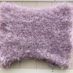 フワフワ 薄紫 マフラー