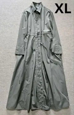 UNIQLO コットンロングシャツワンピース XL オリーブ カーキ 完売品