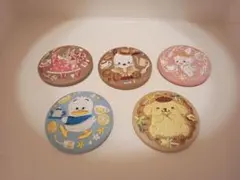 サンリオキャラクターズ　刺繍缶バッジ5点セット