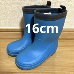 西松屋　キッズ　レインブーツ 長靴　16cmブルー 青のサムネイル