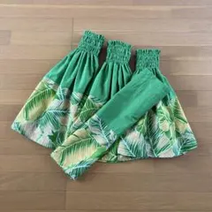 りえ様専用☆ケイキ☆子ども☆切り替えパウスカート☆フラダンス☆グラスグリーン